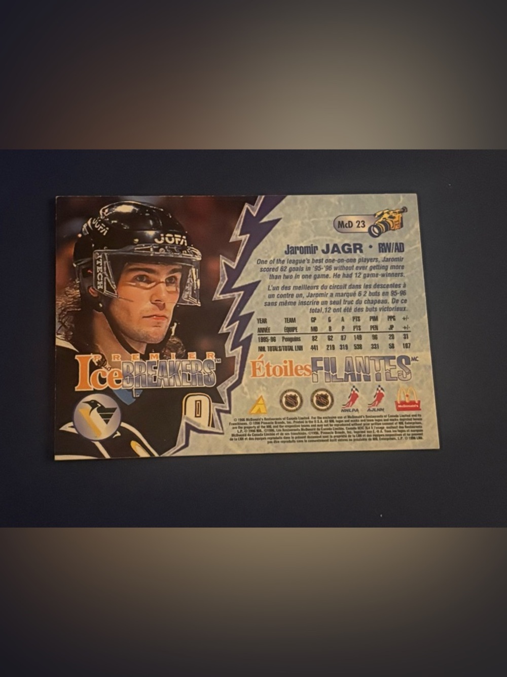Jaromir Jagr 3d hockey card - Picture 2 of 3